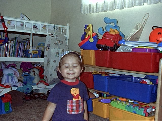 Playing in his room (9/19/99)