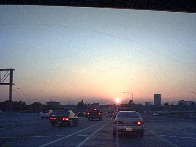 So-Cal traffic at sunset (9/24/99)